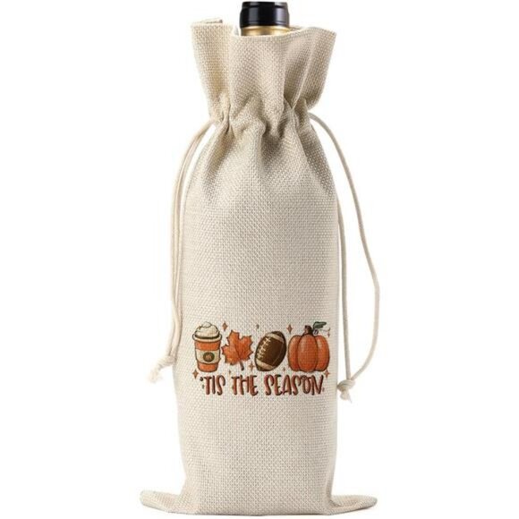 WRSUNT Tis the Season Fall Wine Bag Fall‎ Thanksgiving Gifts for Women Men - Picture 7 of 7